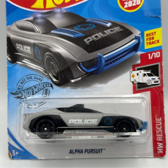 2019 Hot Wheels Police Car ALPHA PURSUIT HW Rescue 206/250 - Picture 4 of 11